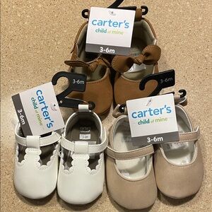 Child of Mine Baby Shoe Trio - White, Tan, and Brown